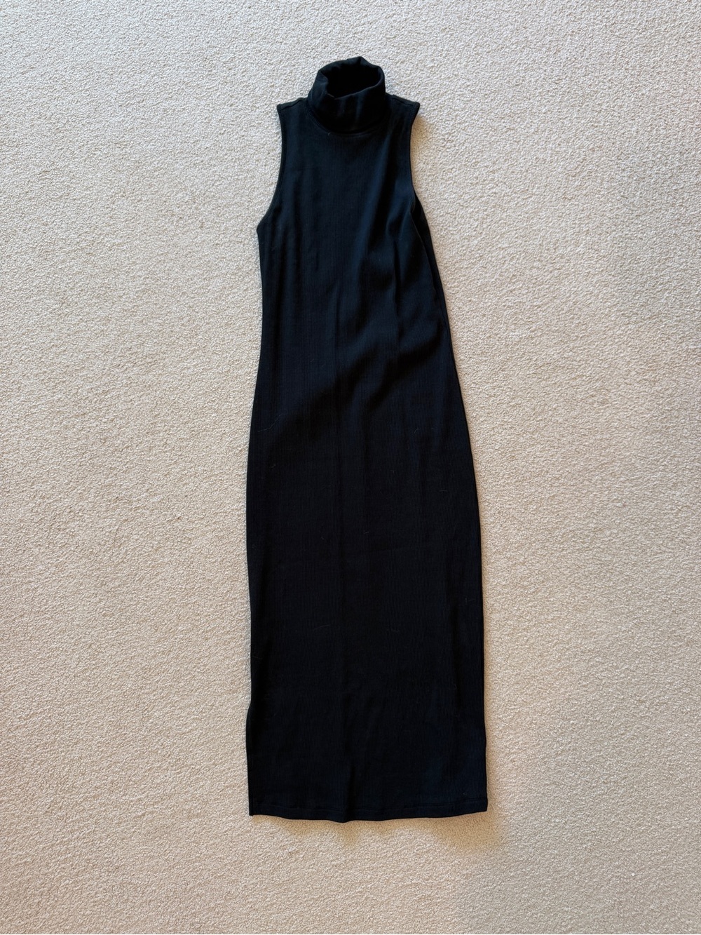 Halogen Black Sleeveless Turtleneck Maxi Dress